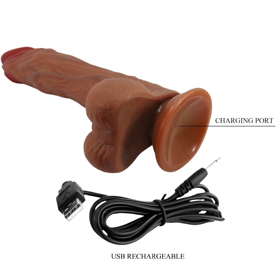 Gode réaliste vibrant et rotatif Calisto 24 cm — BAILE VIBRATORS