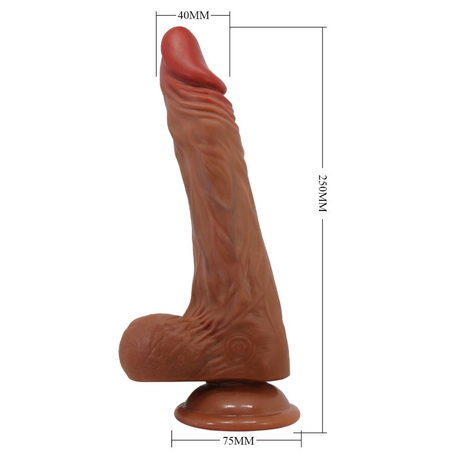Gode réaliste vibrant et rotatif Calisto 24 cm — BAILE VIBRATORS