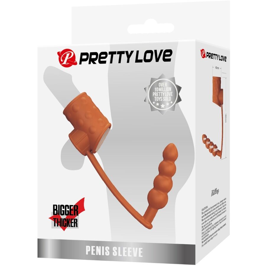 Manchon pénis avec plug anal naturel — PRETTY LOVE MALE