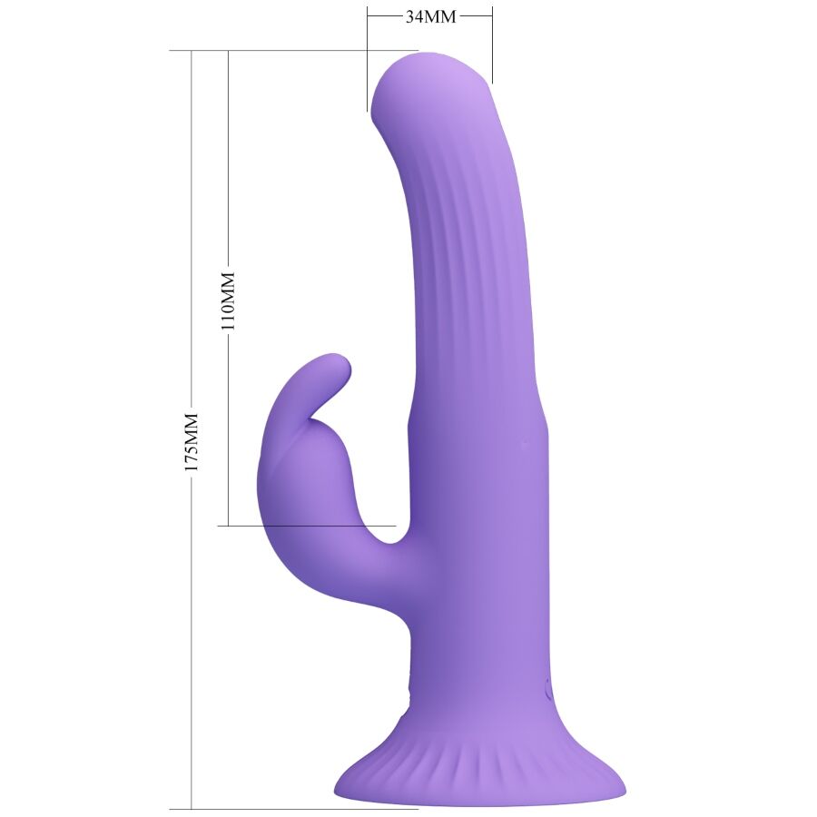 Vibrateur lapin rechargeable à langue et lapin — PRETTY LOVE