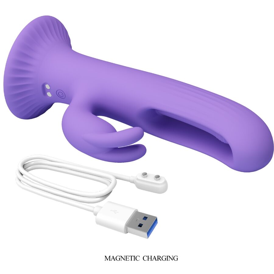 Vibrateur lapin rechargeable à langue et lapin — PRETTY LOVE