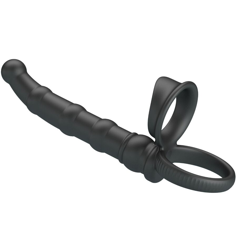 Anneau pénien vibrant avec plug anal 10 vibrations — PRETTY LOVE