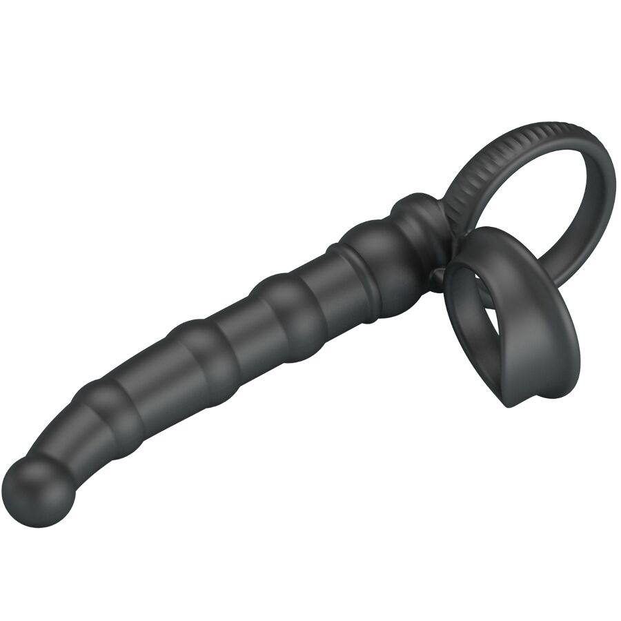 Anneau pénien vibrant avec plug anal 10 vibrations — PRETTY LOVE