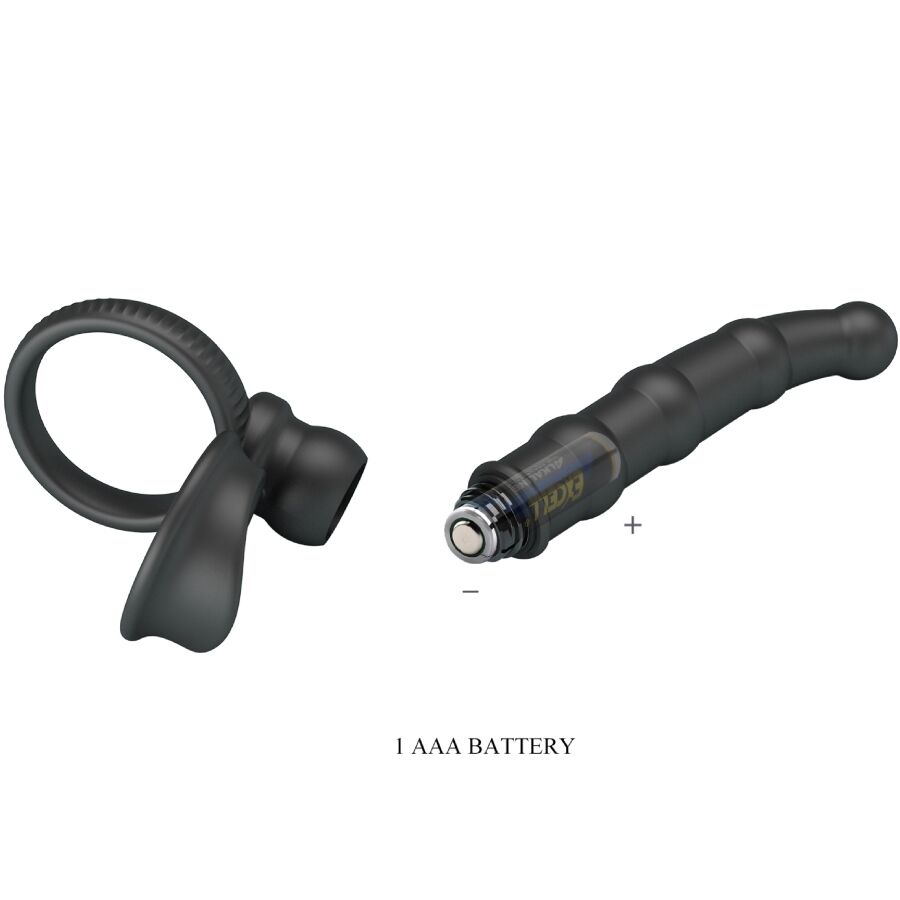 Anneau pénien vibrant avec plug anal 10 vibrations — PRETTY LOVE
