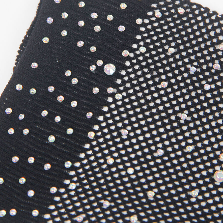 Gants transparents pailletés noirs taille S/M — SUBBLIME ACCESORIES