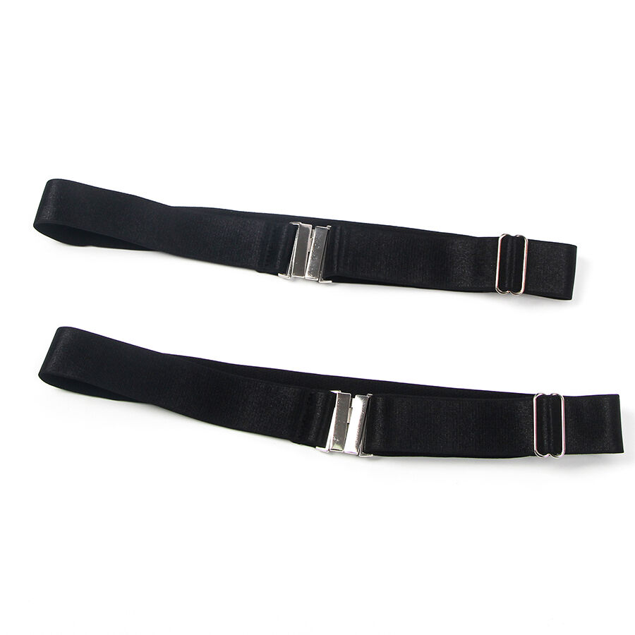 Boucles de jambe réglables en cuir noir — SUBBLIME ACCESORIES