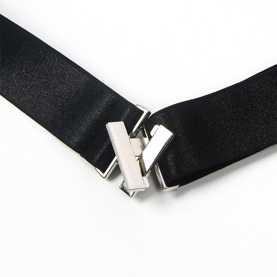 Boucles de jambe réglables en cuir noir — SUBBLIME ACCESORIES