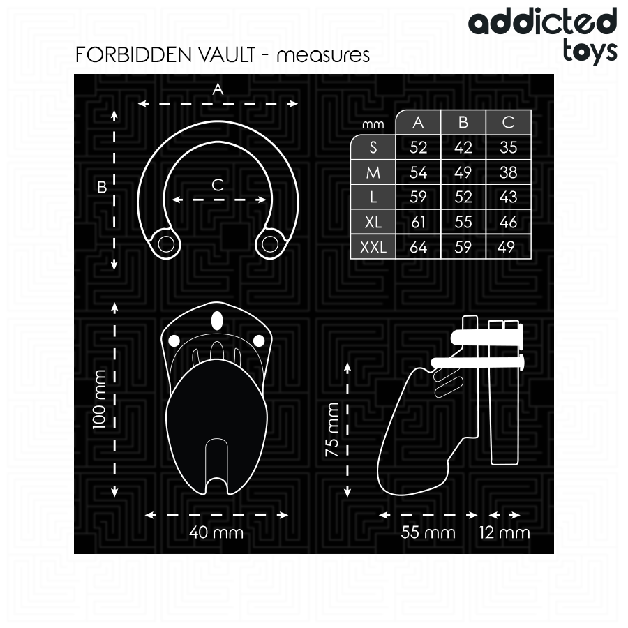 Cage de chasteté ajustable verrouillable — ADDICTED TOYS LOCKED
