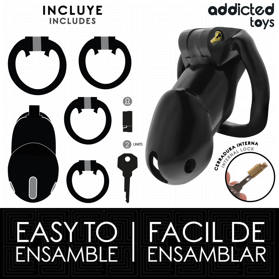 Cage de chasteté Mindnight Cell — ADDICTED TOYS LOCKED