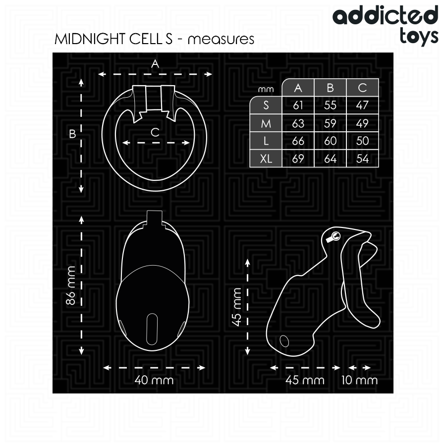Cage de chasteté ajustable Mindnight Cell — ADDICTED TOYS LOCKED