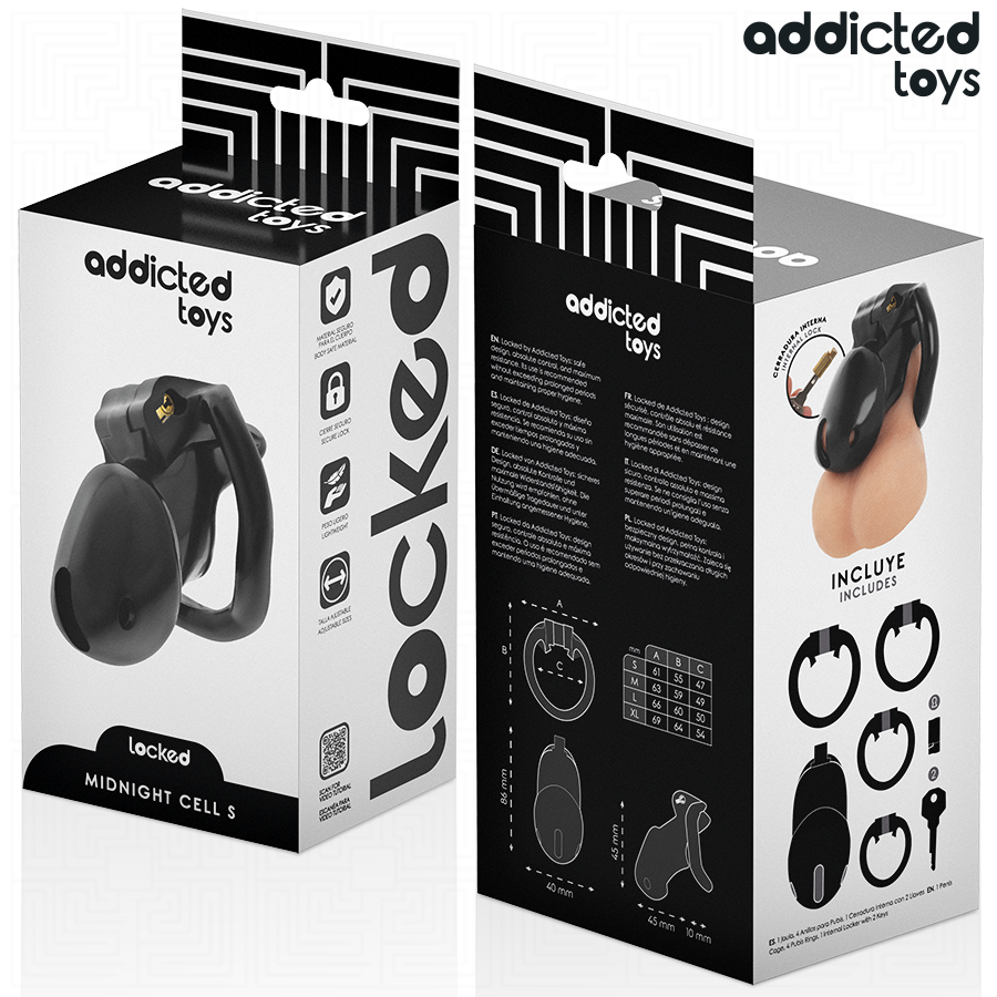 Cage de chasteté ajustable Mindnight Cell — ADDICTED TOYS LOCKED