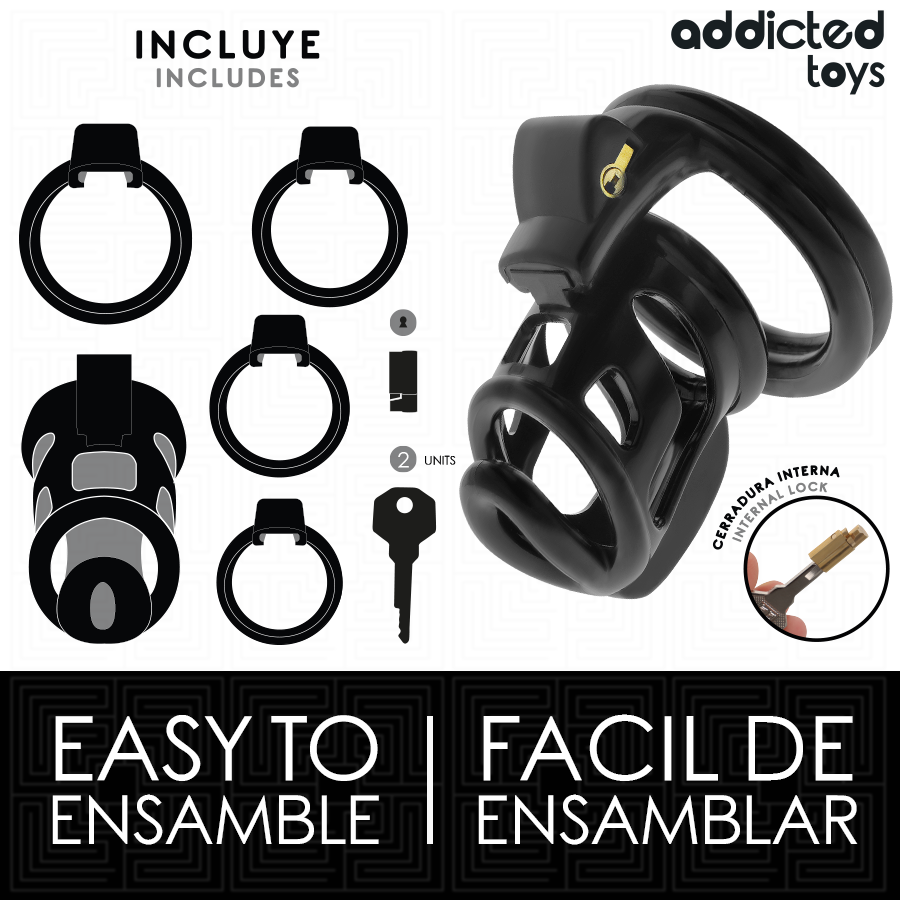 Cage de chasteté métallique verrouillable — ADDICTED TOYS LOCKED