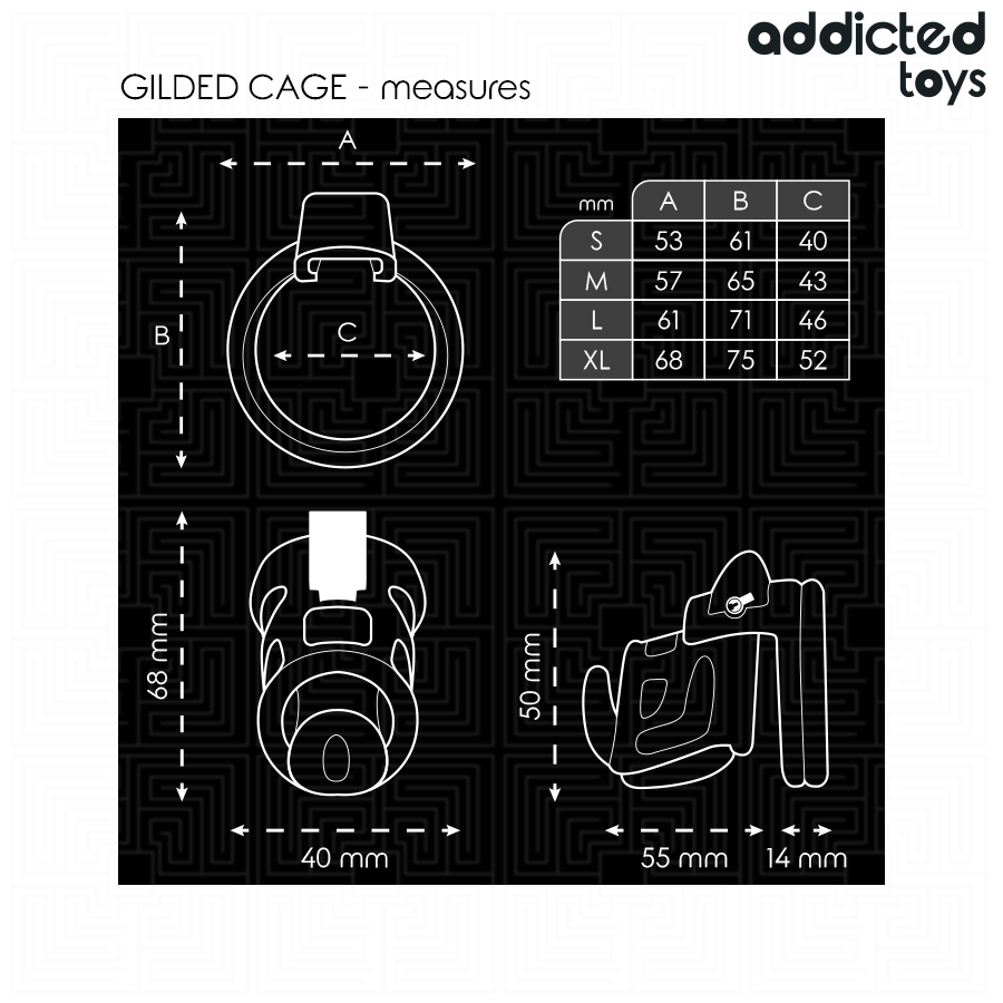 Cage de chasteté métallique verrouillable — ADDICTED TOYS LOCKED