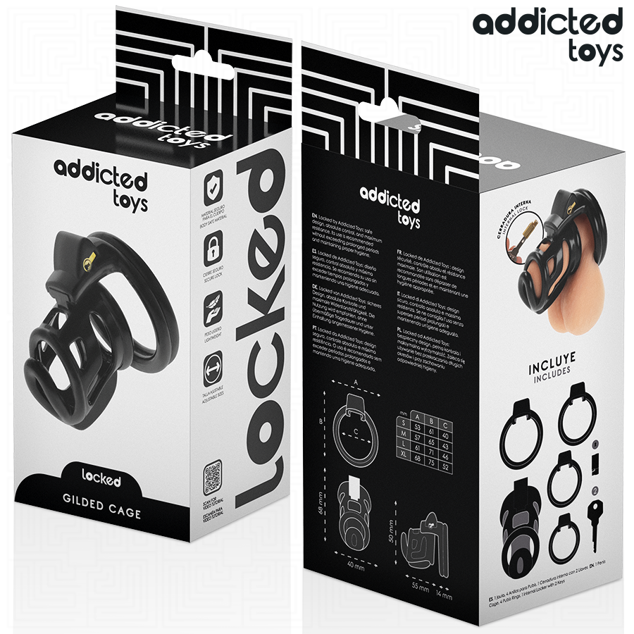 Cage de chasteté métallique verrouillable — ADDICTED TOYS LOCKED