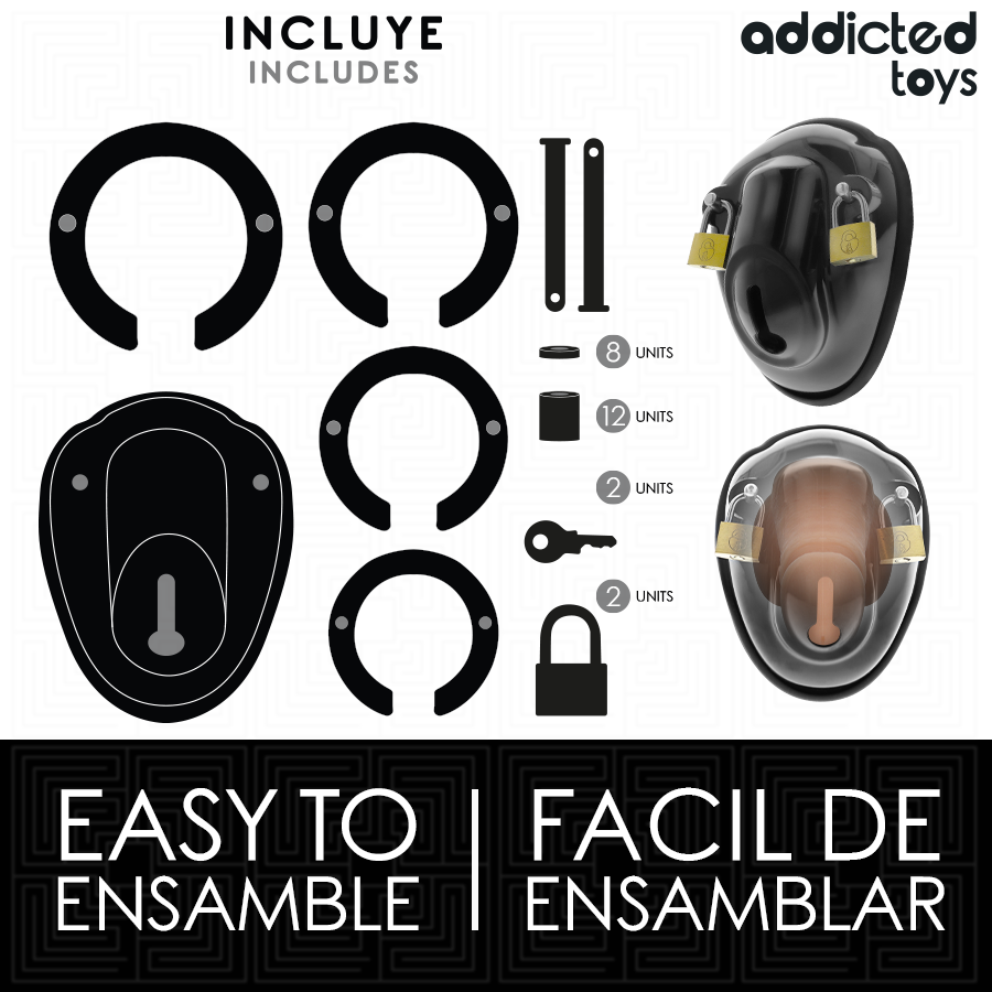 Cage de chasteté coquille verrouillable – ADDICTED TOYS LOCKED