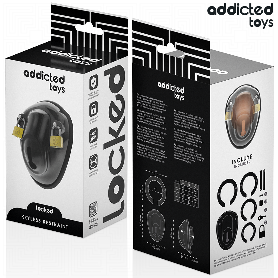 Cage de chasteté coquille verrouillable – ADDICTED TOYS LOCKED
