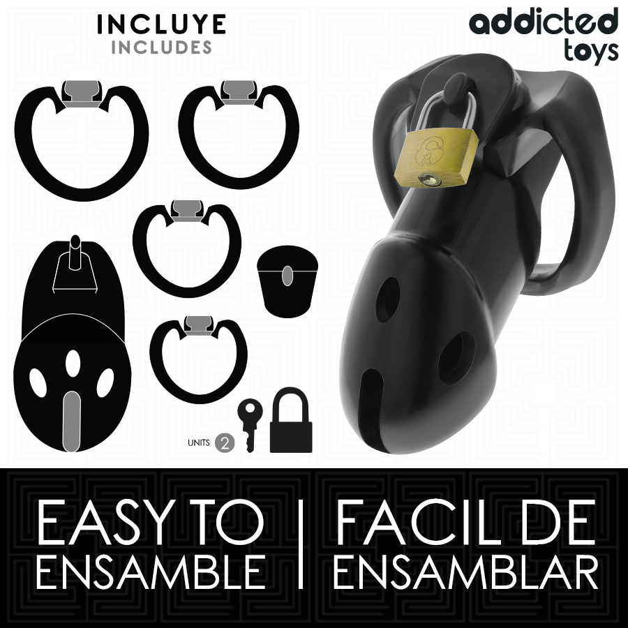 Cage de chasteté ajustable Unbroken Den 9,8 cm — ADDICTED TOYS LOCKED