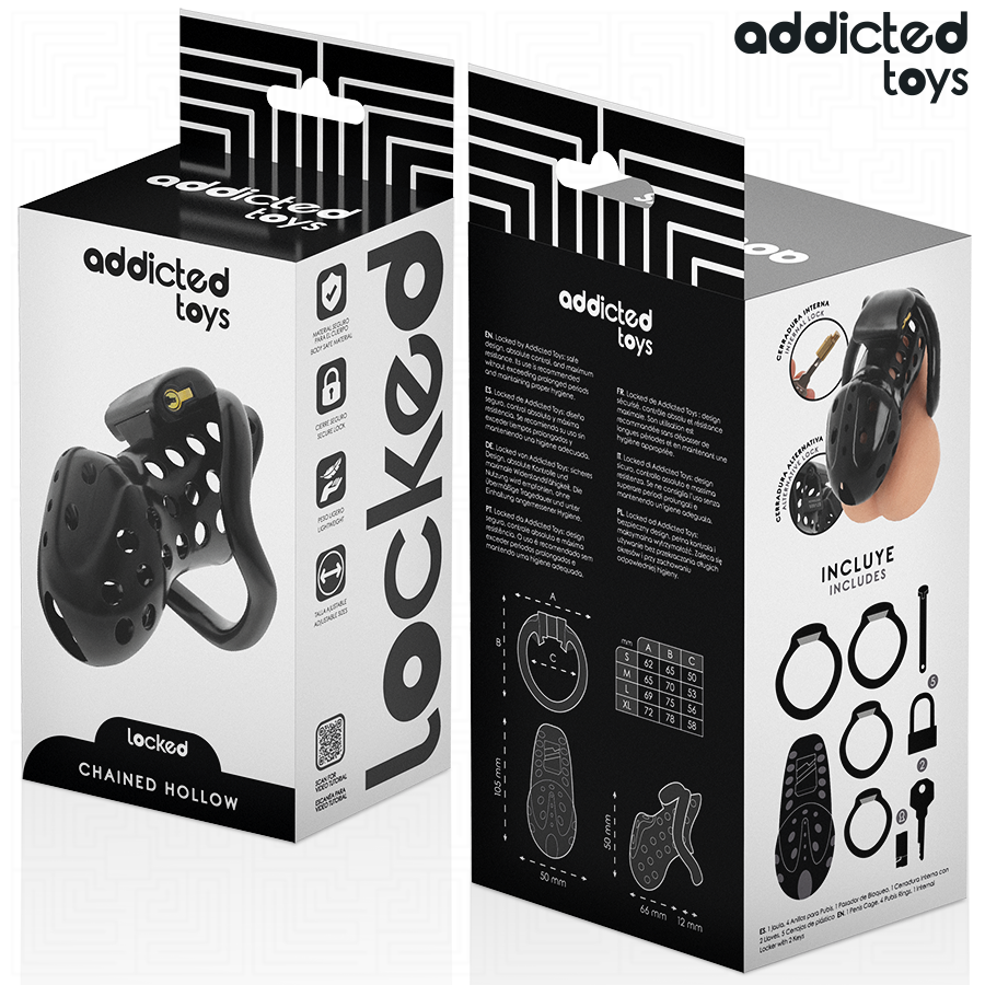 Cage de chasteté ajustable avec cadenas — ADDICTED TOYS LOCKED