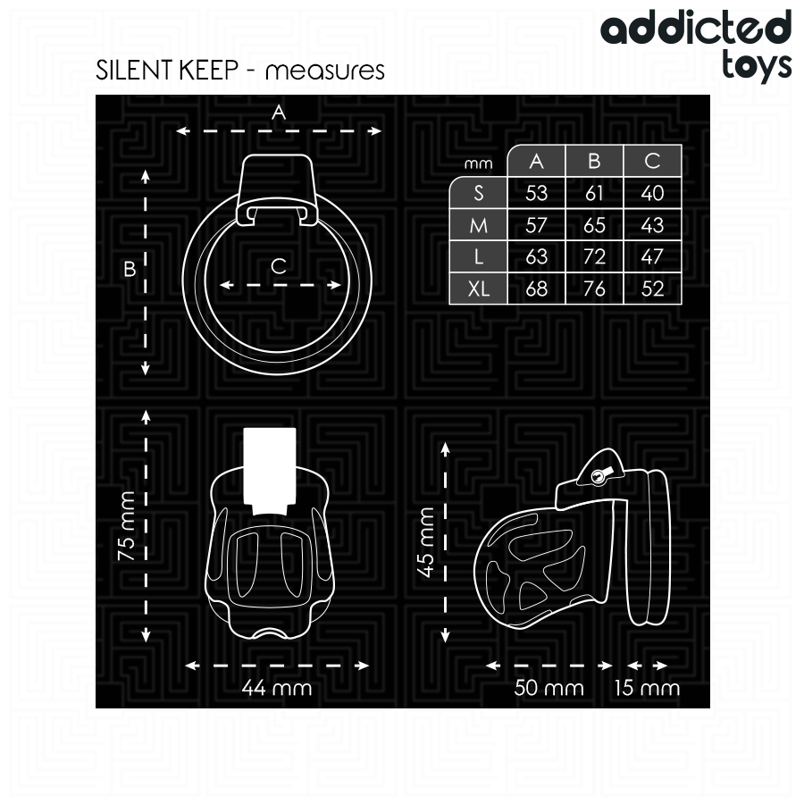 Cage de chasteté silencieuse 7,5 cm — ADDICTED TOYS LOCKED