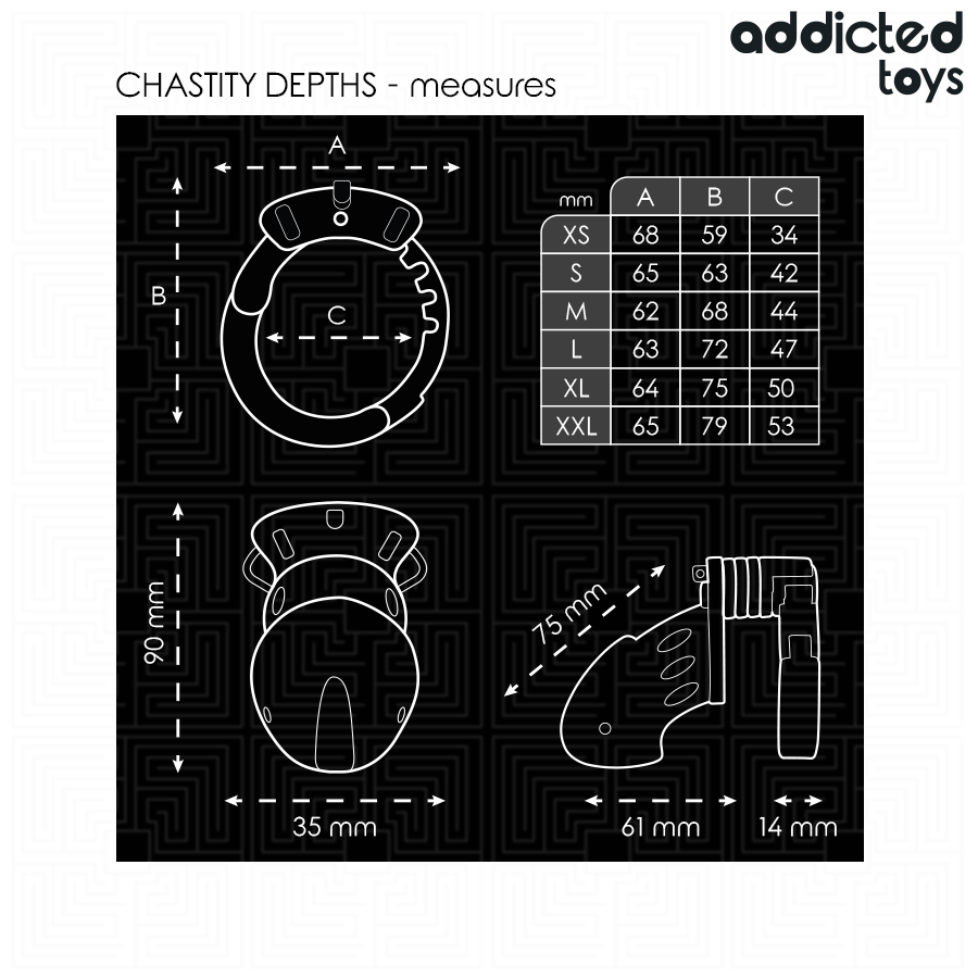 Cage de chasteté ajustable profondeur 7,5 cm — ADDICTED TOYS LOCKED