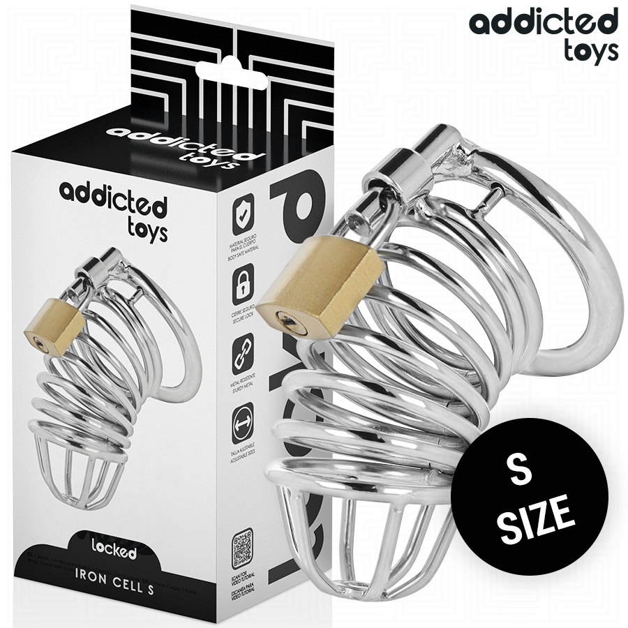 Cage de chasteté en métal Iron Cell (4 cm, taille S) — ADDICTED TOYS LOCKED