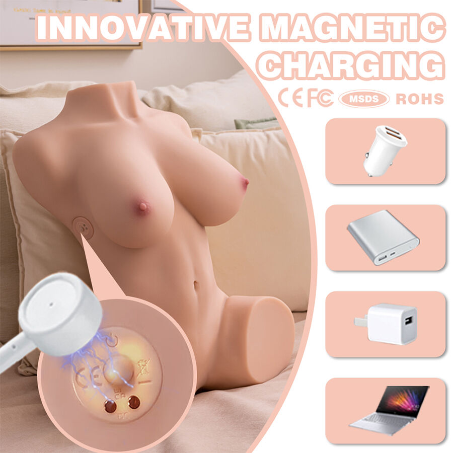 Torse féminin vibrant réaliste avec poussée automatique — XISE