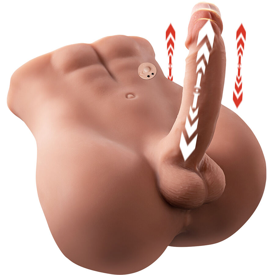 Masturbateur double stimulation réaliste avec système de poussée — XISE