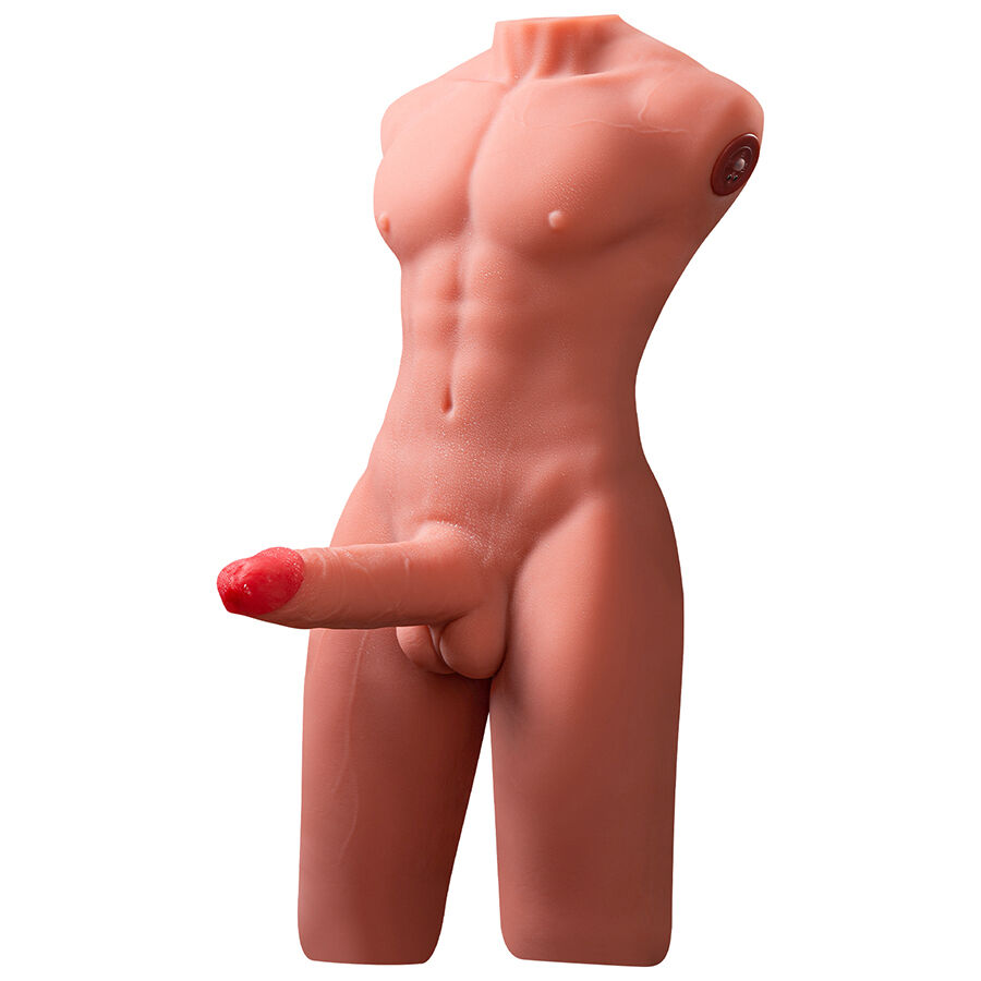 Torse masculin réaliste avec mouvements de poussée et vibrations — XISE