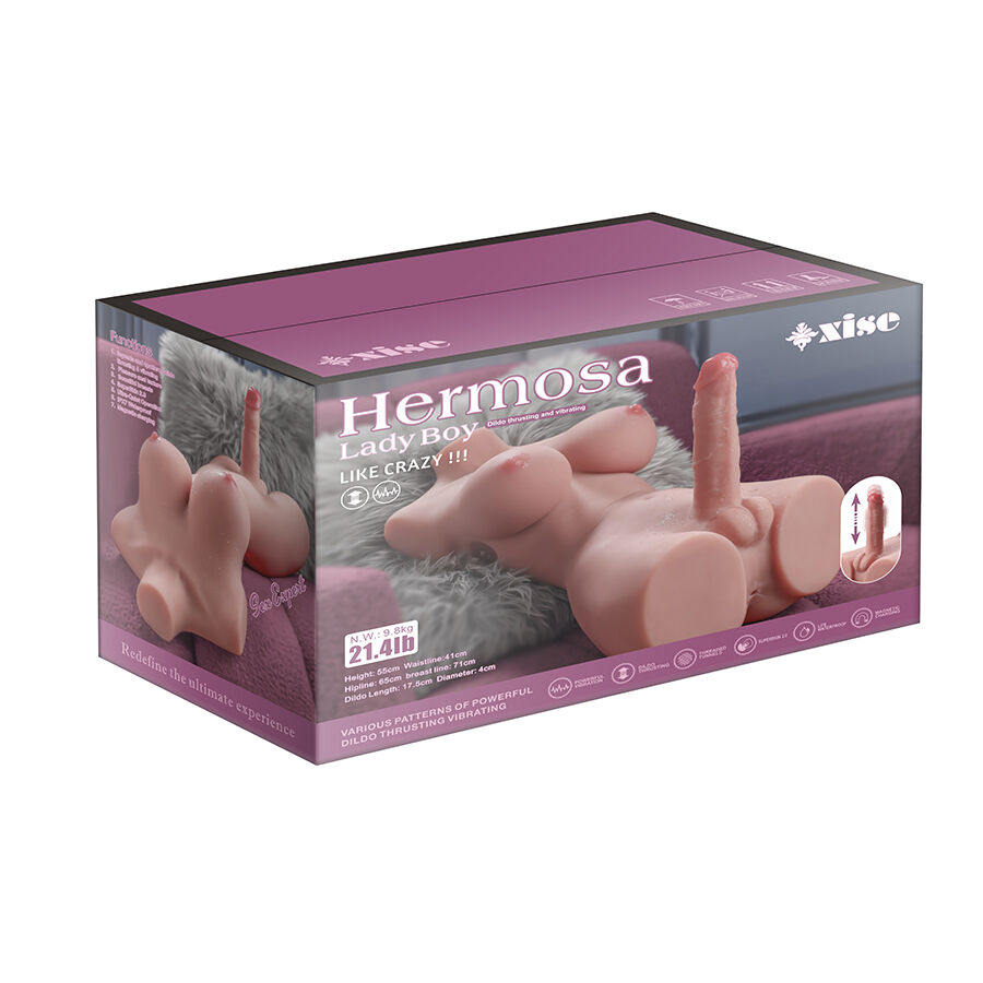 Tronco feminino realista com vibrador e movimento de vaivém — XISE
