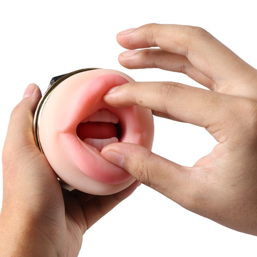Masturbateur double stimulation bouche et vagin vibrant — SHEQU