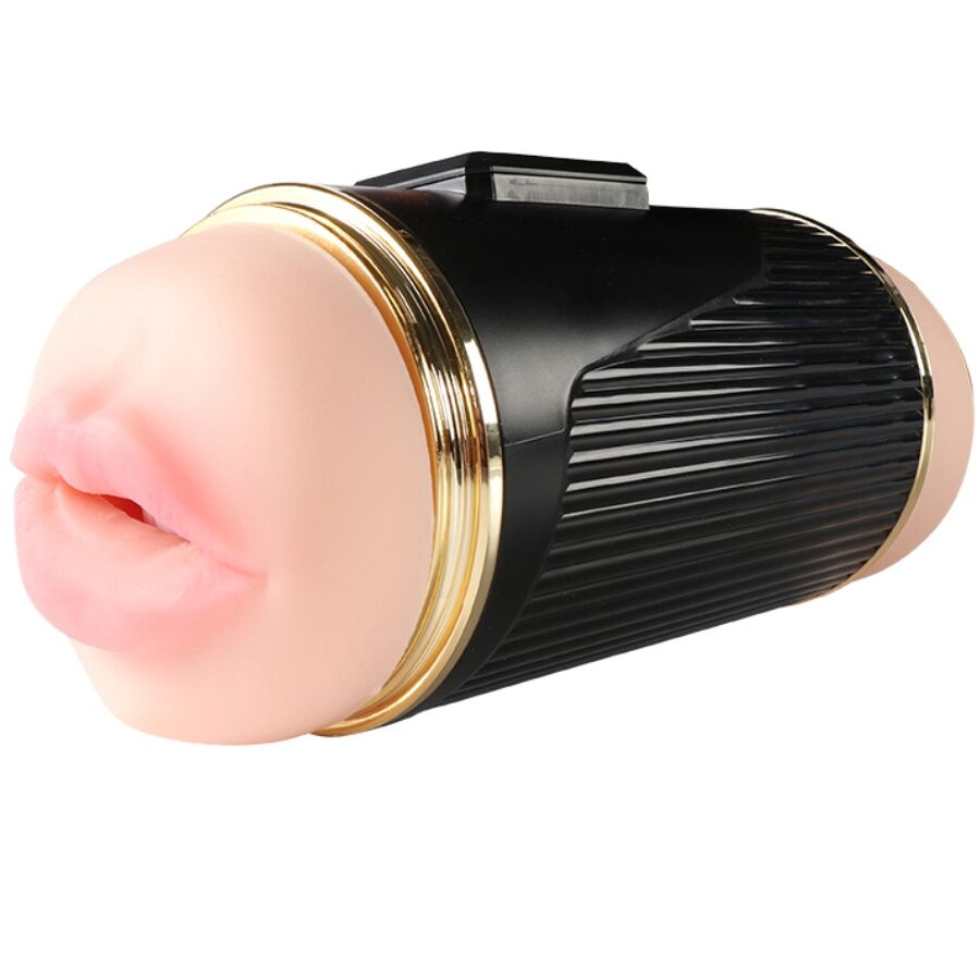 Masturbateur double stimulation bouche et vagin vibrant — SHEQU
