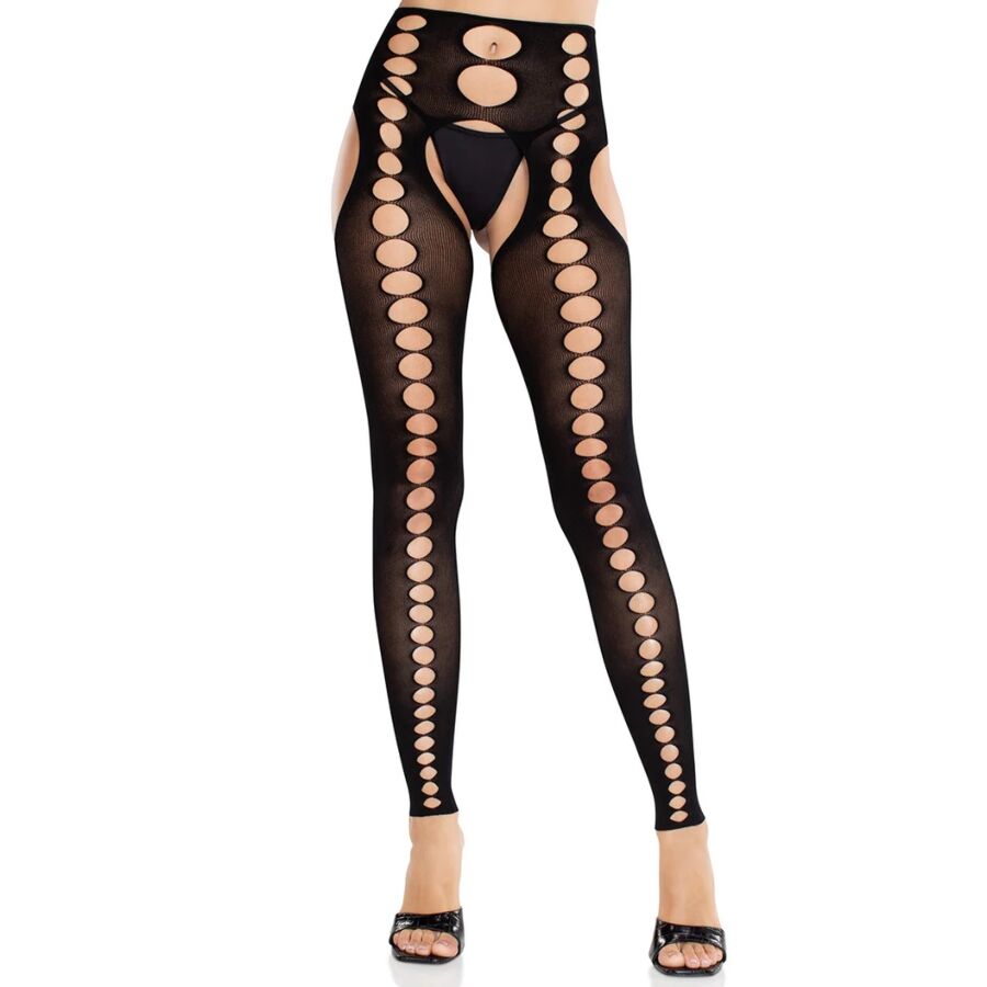 Bas opaques sans couture et sans bretelles noirs — LEG AVENUE HOSIERY