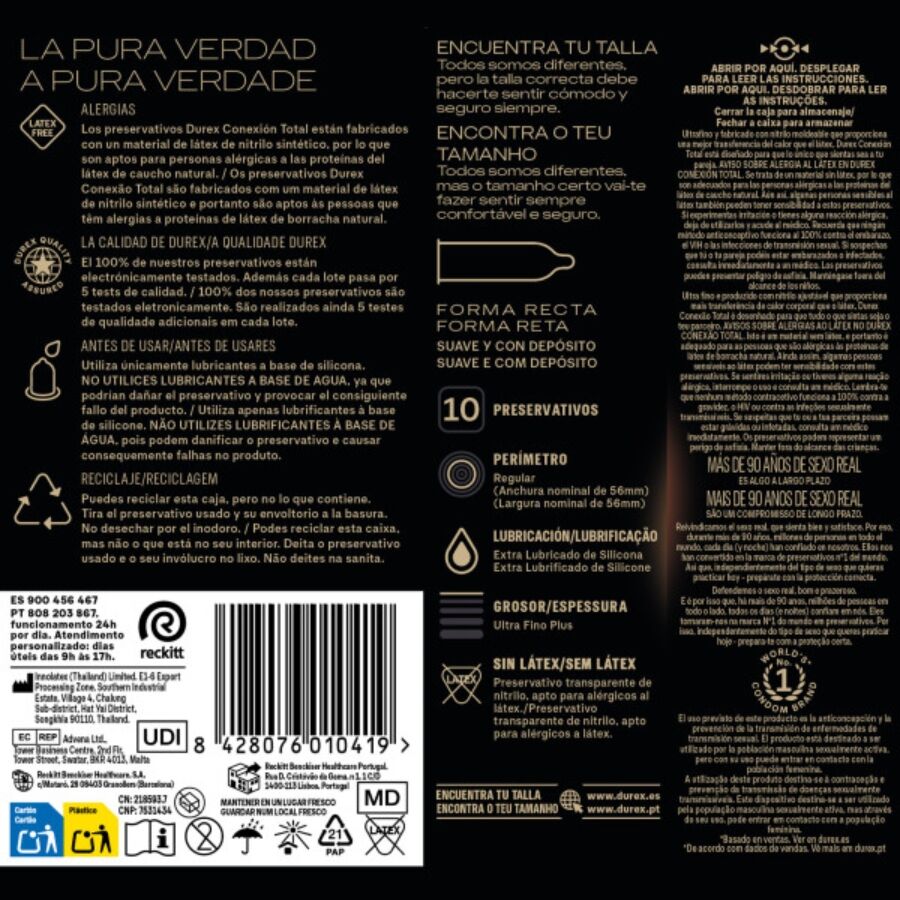 Préservatif ultra-fin sans latex connexion totale — DUREX CONDOMS