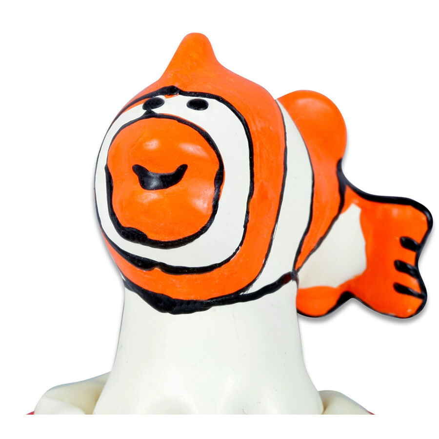 Préservatif fantaisie peint à la main Poisson Orange — CONDOMERIE