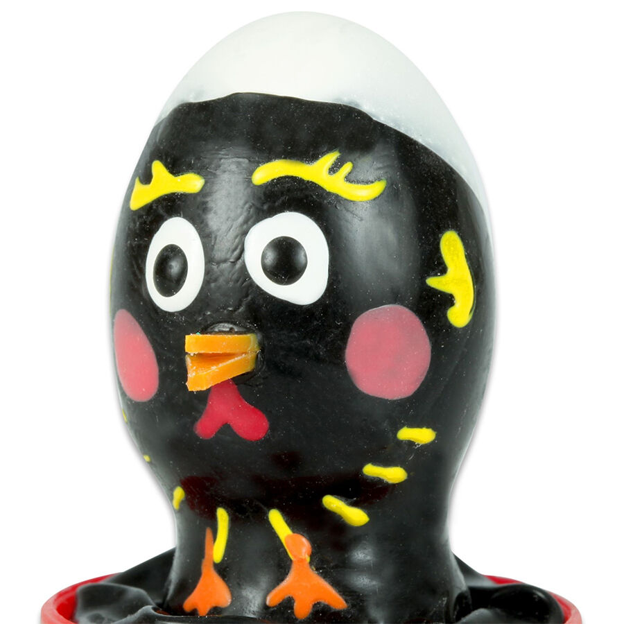 Préservatif fantaisie peint à la main motif poulet noir — CONDOMERIE
