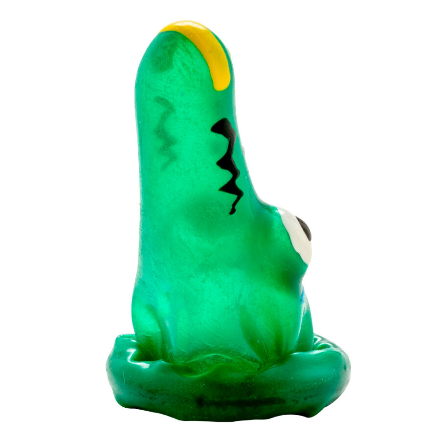 Preservativo di fantasia dipinto a mano con motivo coccodrillo — CONDOMERIE