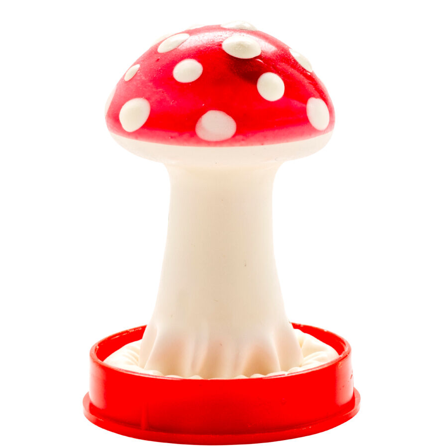 Préservatif fantaisie peint à la main motif champignon — CONDOMERIE