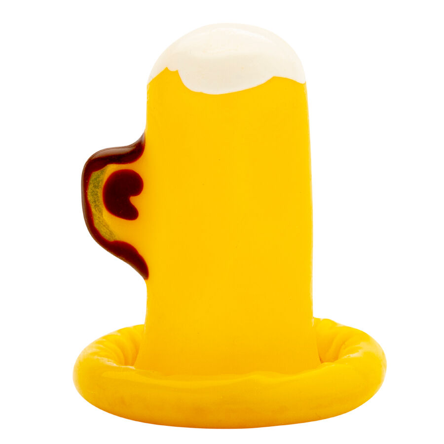 Handbemalter Bierglas-Kondom — CONDOMERIE
