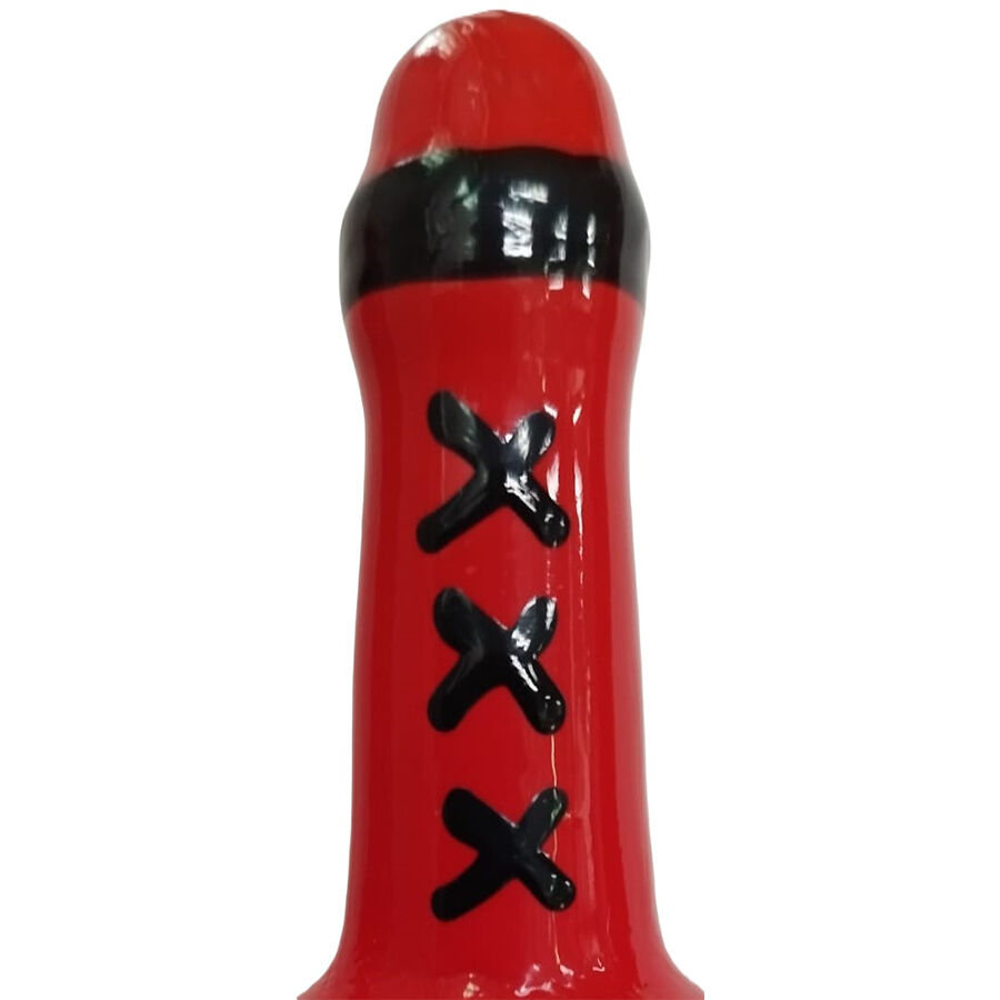 Préservatif fantaisie peint à la main Amsterdam Rouge — CONDOMERIE