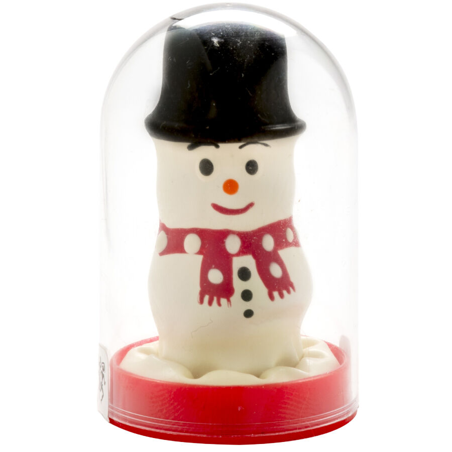 Préservatif fantaisie peint à la main bonhomme de neige — CONDOMERIE