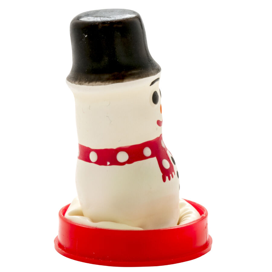 Hand-Painted Snowman-Themed Novelty Condom — CONDOMERIE