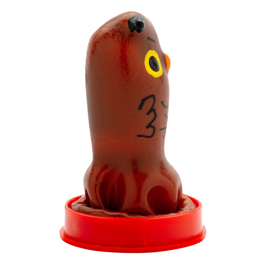 Préservatif fantaisie peint à la main motif hibou — CONDOMERIE
