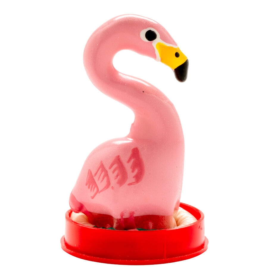 Handbemaltes Flamingo-Rosa Fantasie-Kondom — CONDOMERIE
