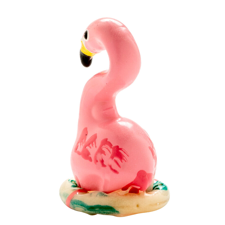 Handbemaltes Flamingo-Rosa Fantasie-Kondom — CONDOMERIE