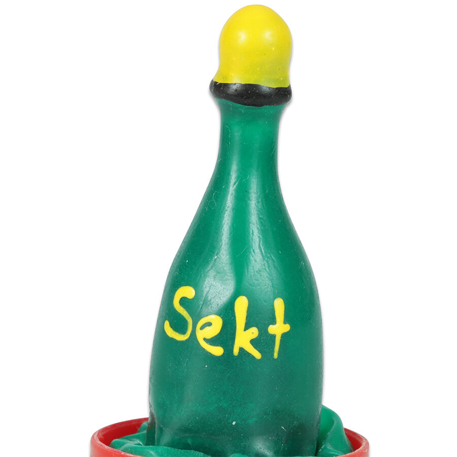 Préservatif fantaisie peint à la main champagne — CONDOMERIE