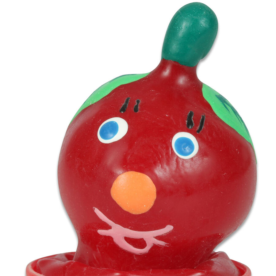 Préservatif fantaisie peint à la main tomate — CONDOMERIE
