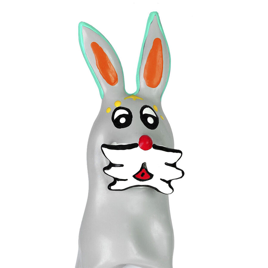 Préservatif fantaisie lapin XL peint à la main — CONDOMERIE