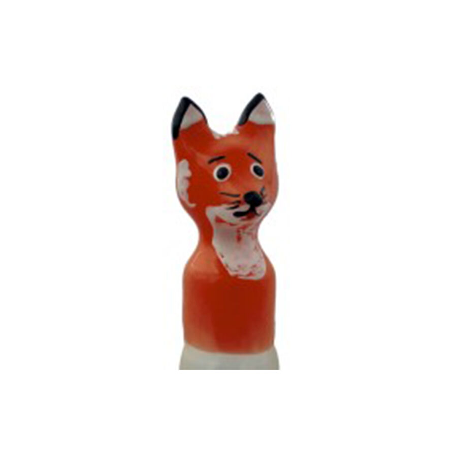 Préservatif artistique peint à la main, motif fox brown XL — CONDOMERIE