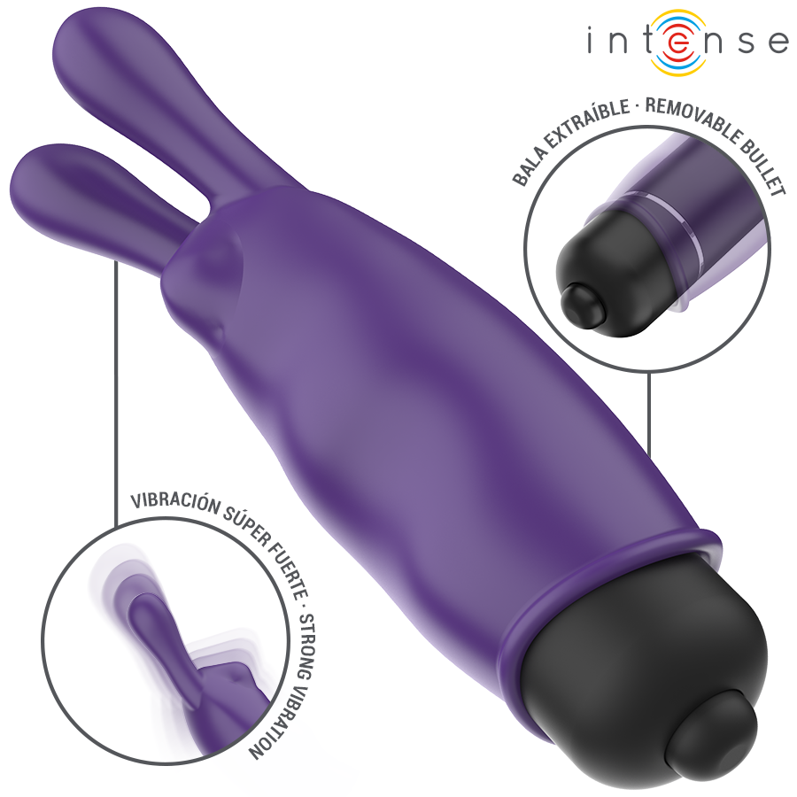 Balle vibrante lapin mystique violette — INTENSE FUN TOYS
