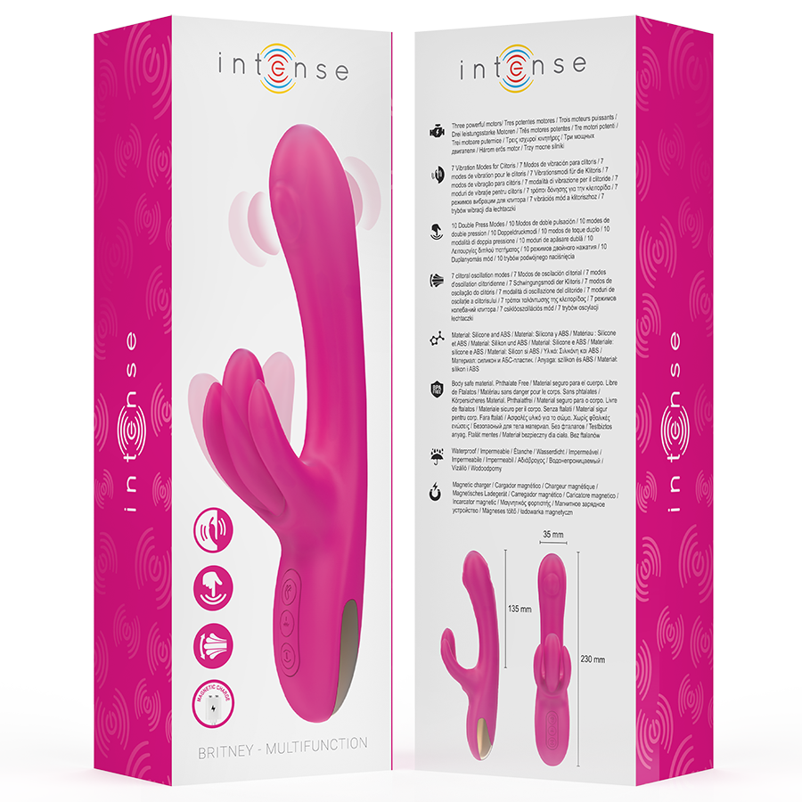 Vibromasseur lapin multifonction Britney 23 cm — INTENSE HIGH TECH